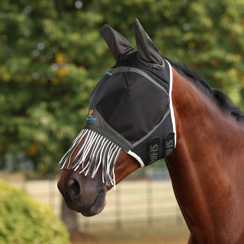 Shires FlyGuard Pro Air Motion Fly Mask with Ears & Fringe