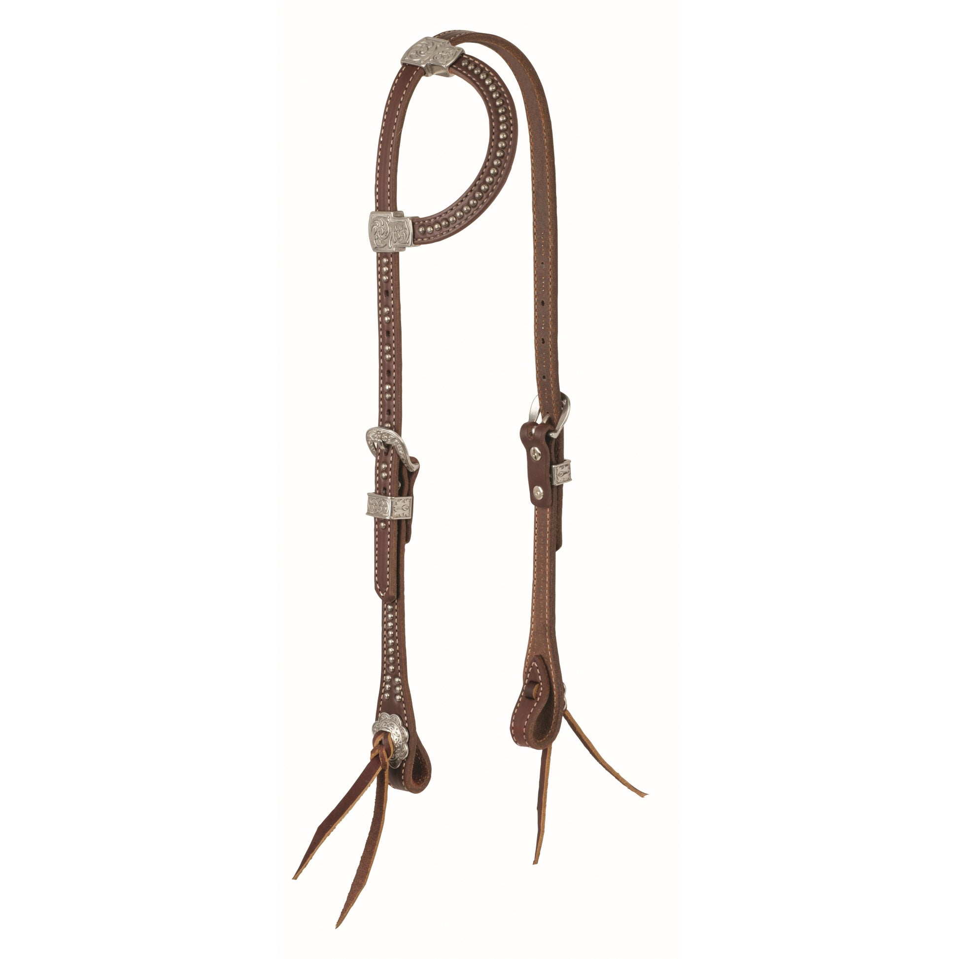 Weaver Western Leather Sliding Ear Headstall Stockman