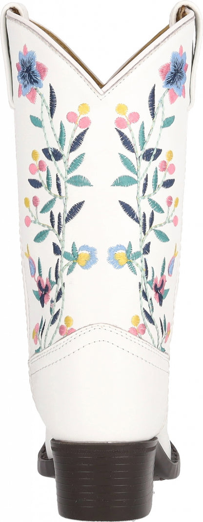 Smoky Mountain Kids Girls Lacey Leather Embroidered Western Boots