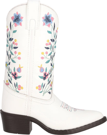 Smoky Mountain Kids Girls Lacey Leather Embroidered Western Boots