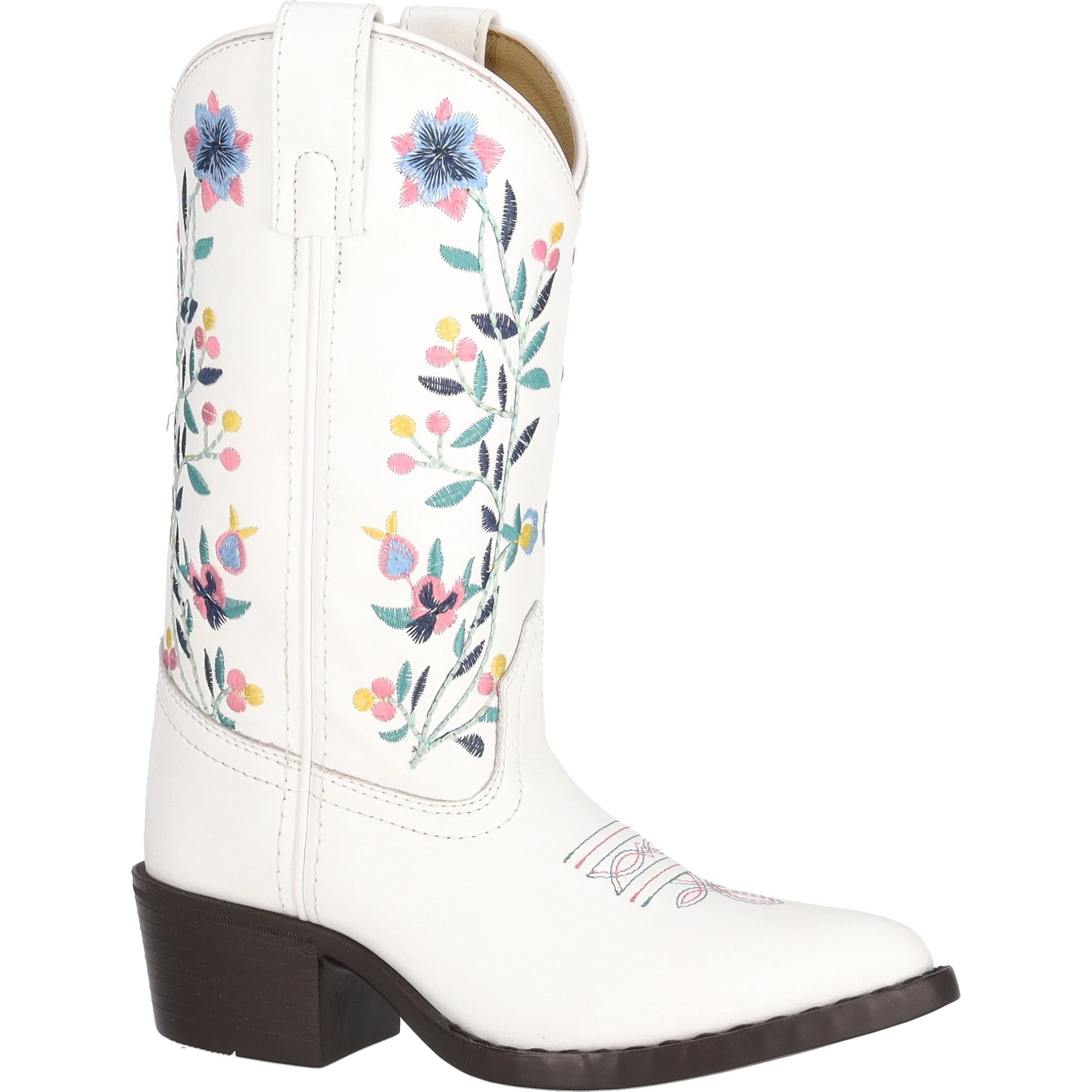 Smoky Mountain Kids Girls Lacey Leather Embroidered Western Boots