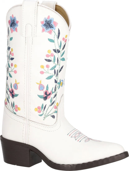 Smoky Mountain Kids Girls Lacey Leather Embroidered Western Boots