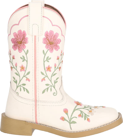 Smoky Mountain Youth Girls Desert Bloom Embroidered Leather Western Boots