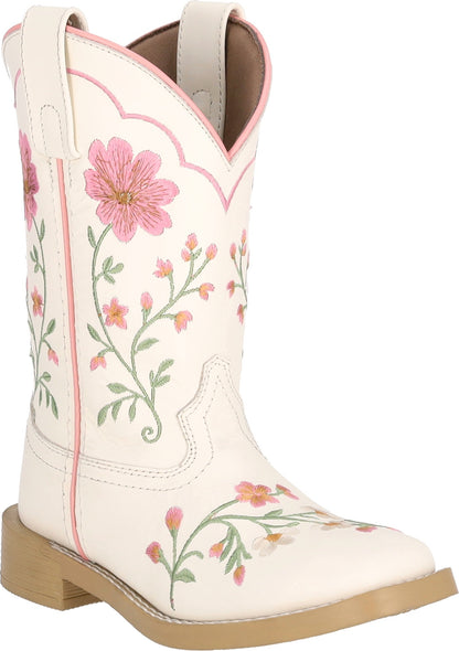 Smoky Mountain Youth Girls Desert Bloom Embroidered Leather Western Boots