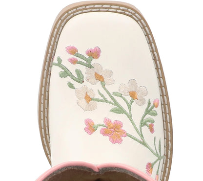 Smoky Mountain Youth Girls Desert Bloom Embroidered Leather Western Boots