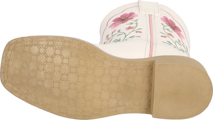 Smoky Mountain Youth Girls Desert Bloom Embroidered Leather Western Boots