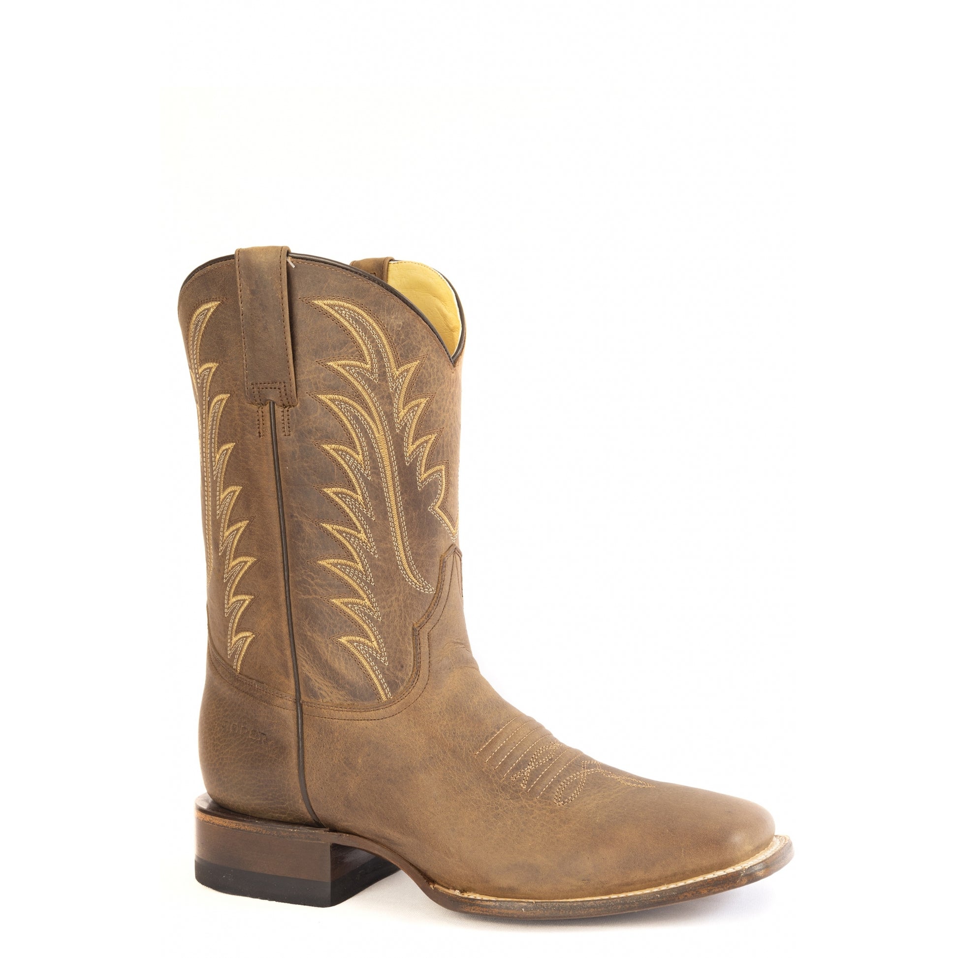 Roper Mens Burnish Leather Vamp & Shaft Boots
