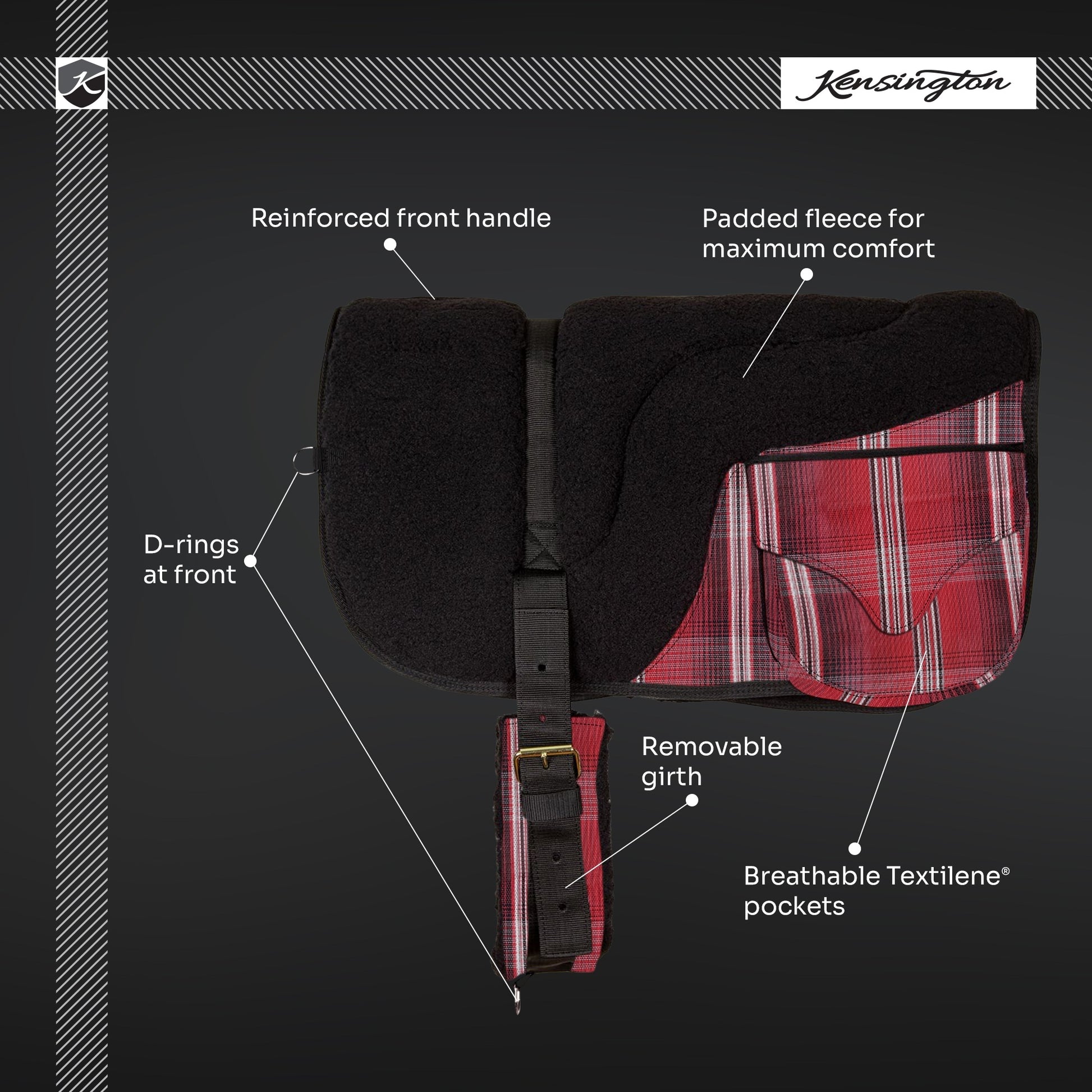 Kensington Fleece Bareback Pad with Pockets