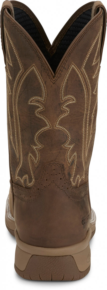 Justin Mens Nitread 11" Waterproof Nano Comp Toe Boots
