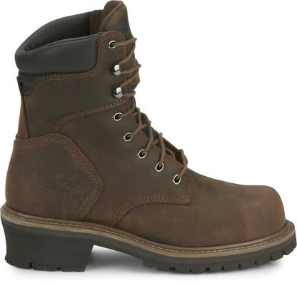 Chippewa Mens Hador 8" Steel Toe Logger Boots