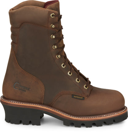 Chippewa Mens Super DNA 9" Waterproof Steel Toe Insulated Logger Boots