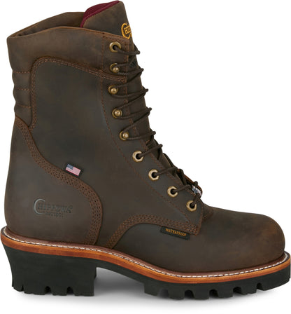 Chippewa Mens Super Logger 9" Waterproof Insulated Steel Toe Boots