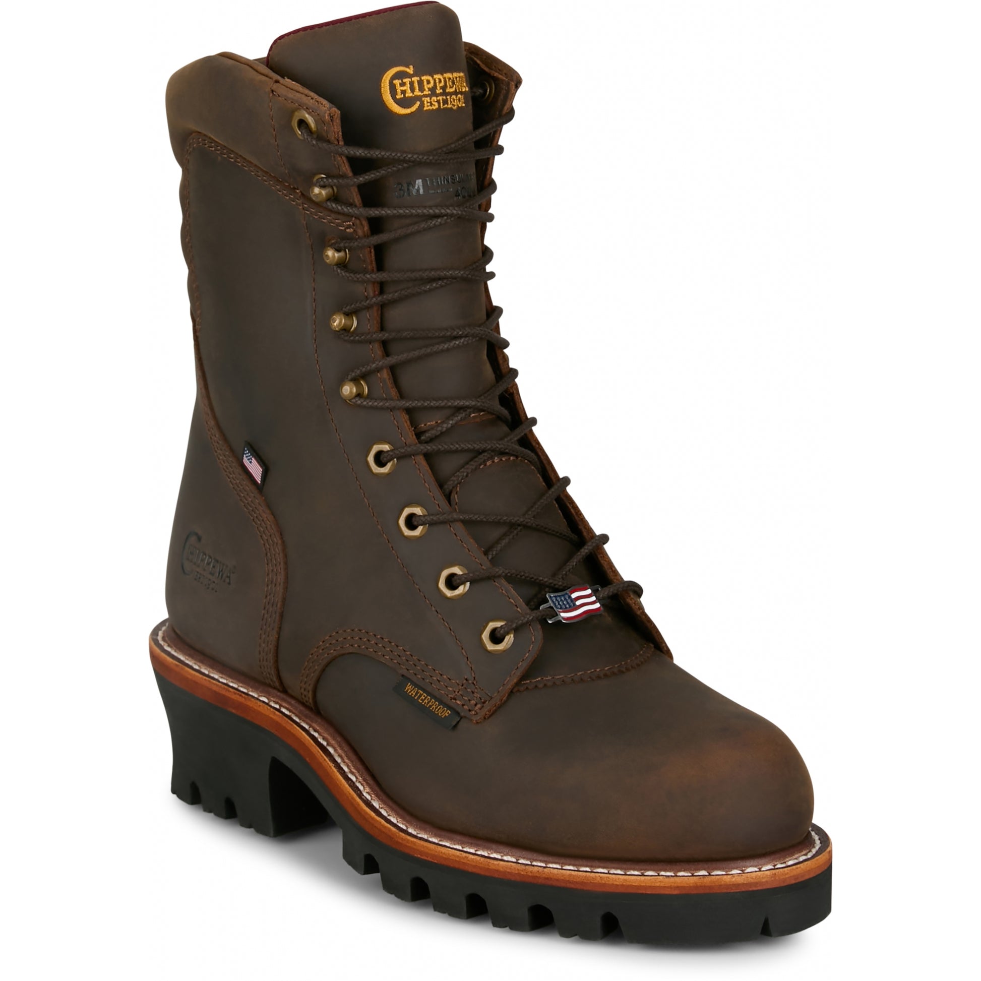Chippewa Mens Super Logger 9" Waterproof Insulated Steel Toe Boots