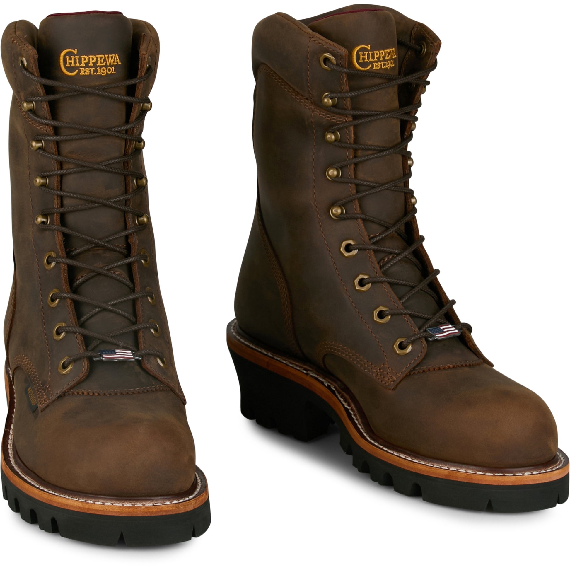 Chippewa Mens Super Logger 9" Waterproof Steel Toe Boots
