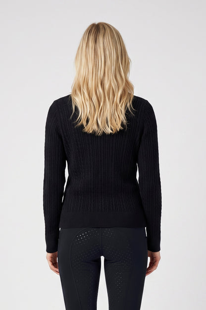 Weatherbeeta Ladies Cable Knit V-Neck Pullover