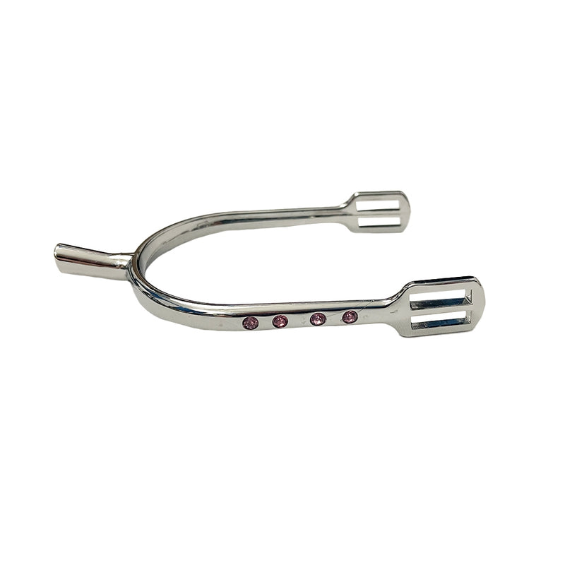 TuffRider Bling Spurs with Strap -Pink Crystals