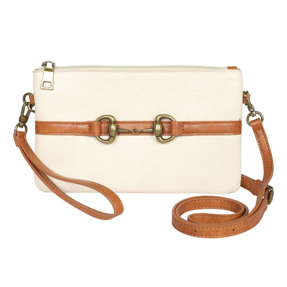 AWST Int'l Vegan Leather Snaffle Bit Crossbody Bag