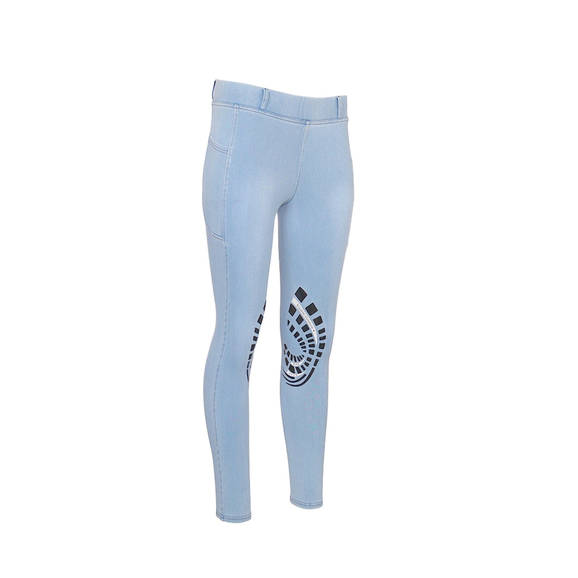 Equine Couture Ladies Denim KP Tights with Phone Pocket