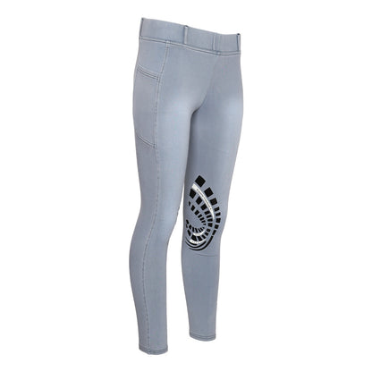 Equine Couture Ladies Denim KP Tights with Phone Pocket