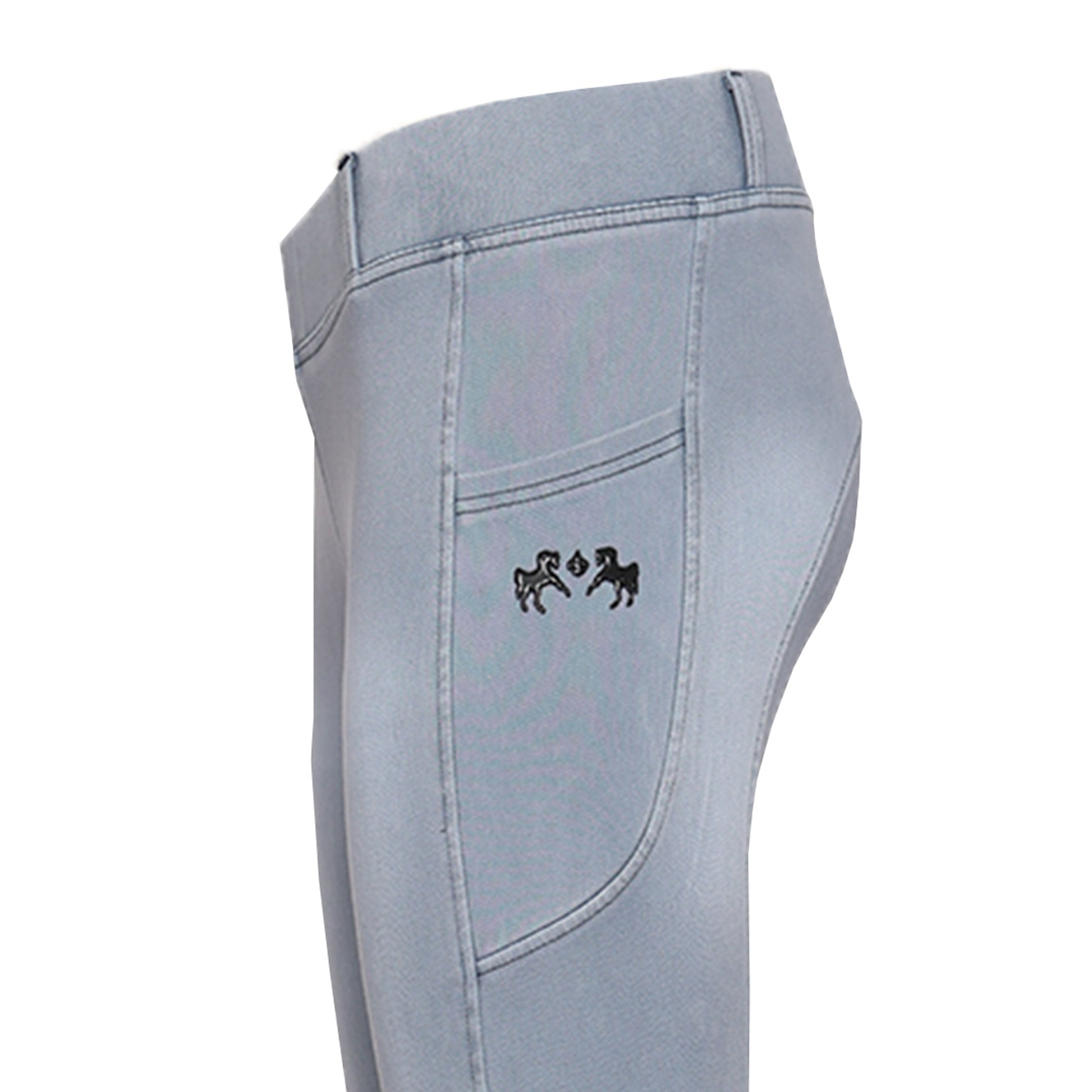 Equine Couture Ladies Denim KP Tights with Phone Pocket