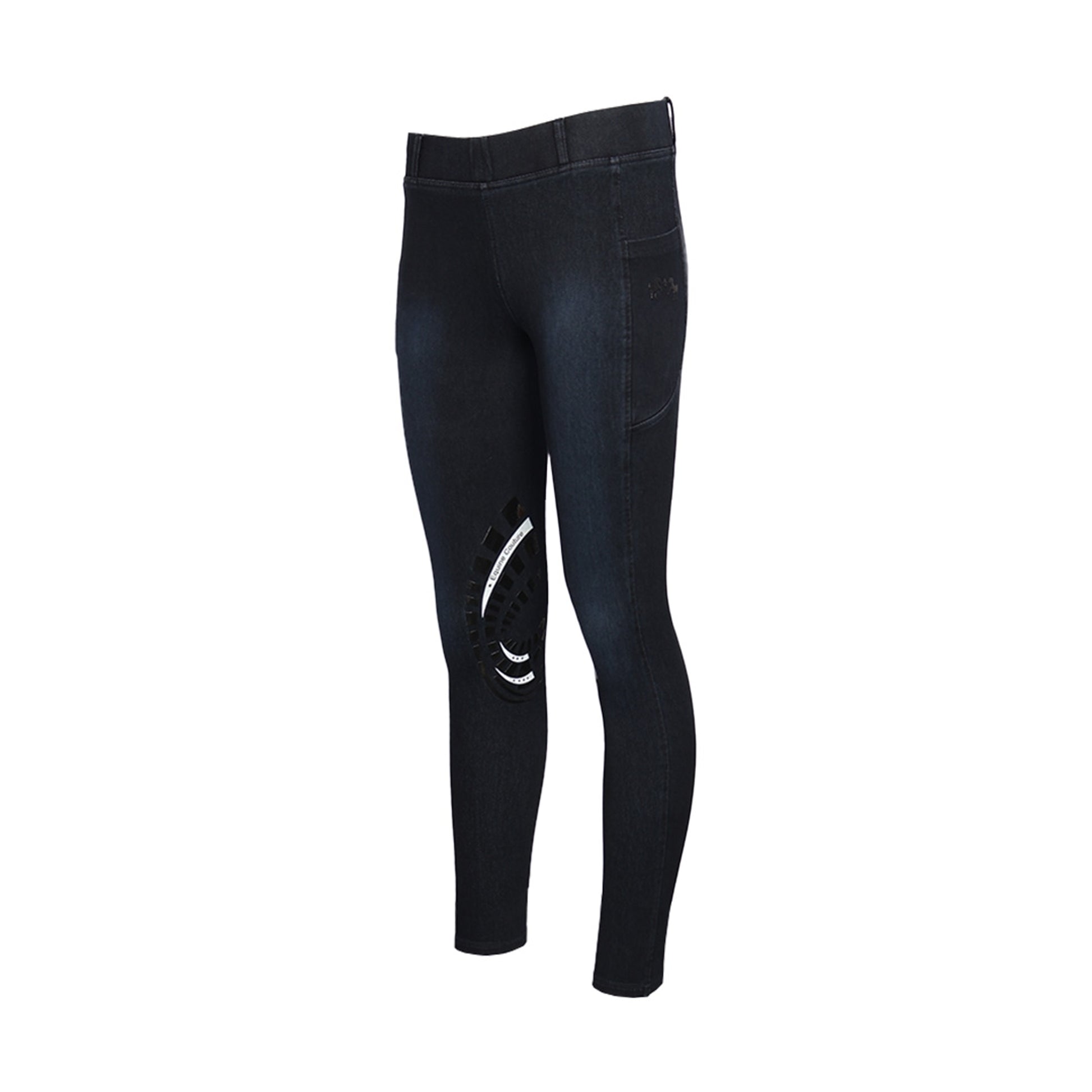 Equine Couture Ladies Denim KP Tights with Phone Pocket