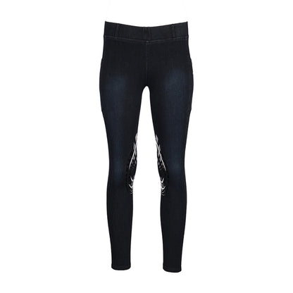 Equine Couture Ladies Denim KP Tights with Phone Pocket