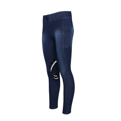 Equine Couture Ladies Denim KP Tights with Phone Pocket
