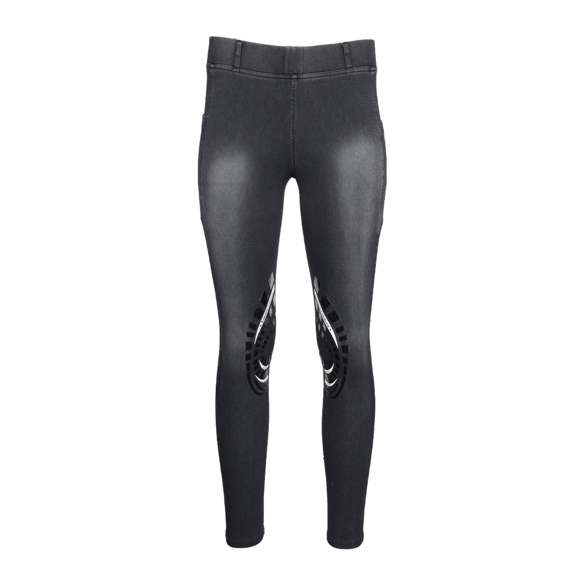 Equine Couture Ladies Denim KP Tights with Phone Pocket