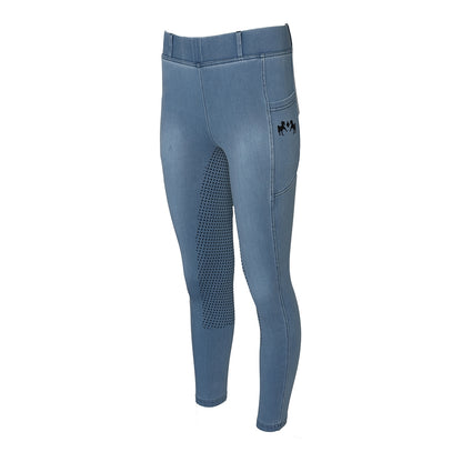 Equine Couture Ladies Denim FS Tights with Phone Pocket