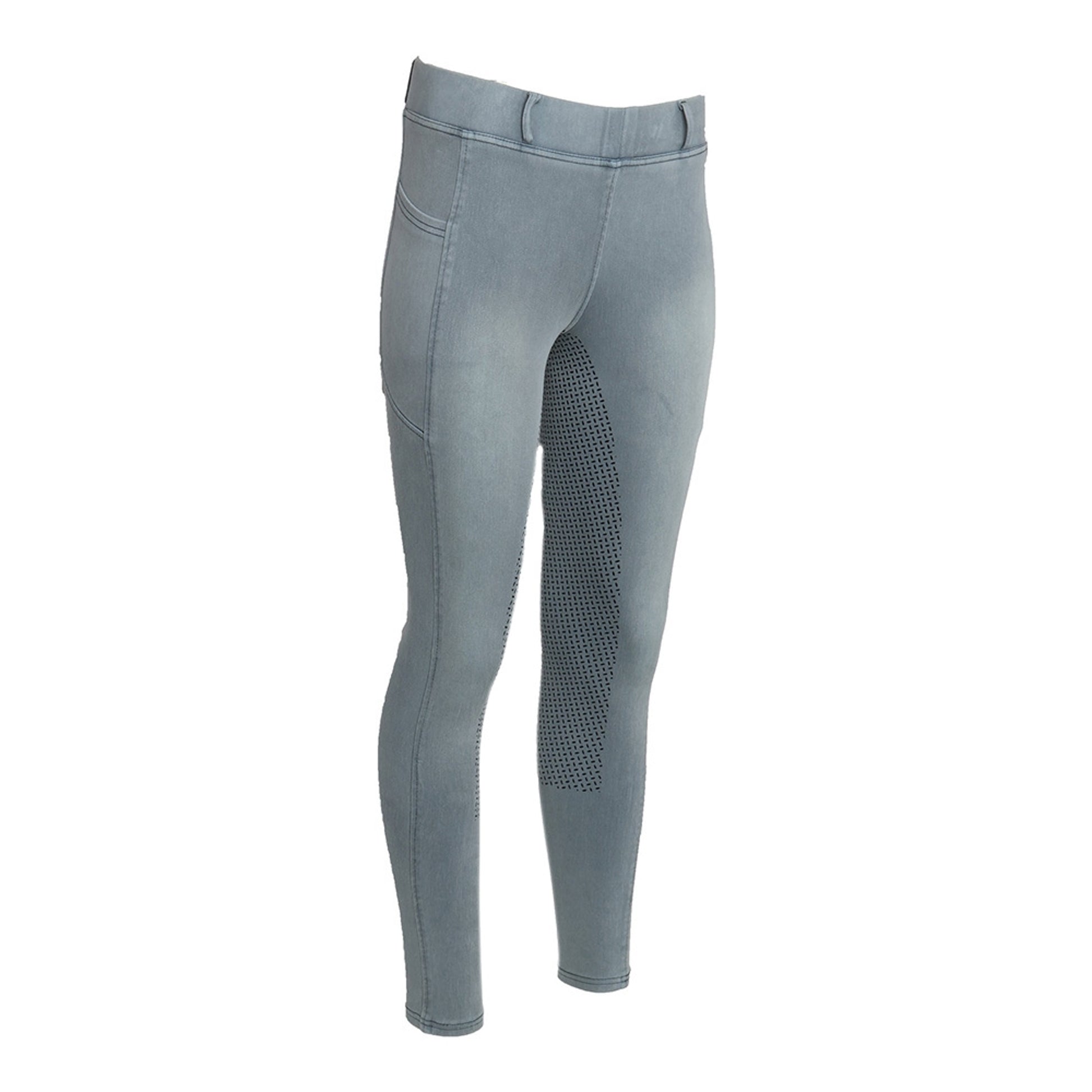 Equine Couture Ladies Denim FS Tights with Phone Pocket