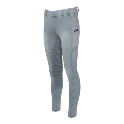 Equine Couture Ladies Denim FS Tights with Phone Pocket