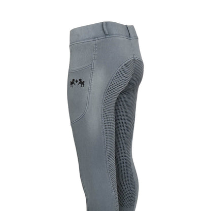 Equine Couture Ladies Denim FS Tights with Phone Pocket