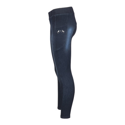 Equine Couture Ladies Denim FS Tights with Phone Pocket