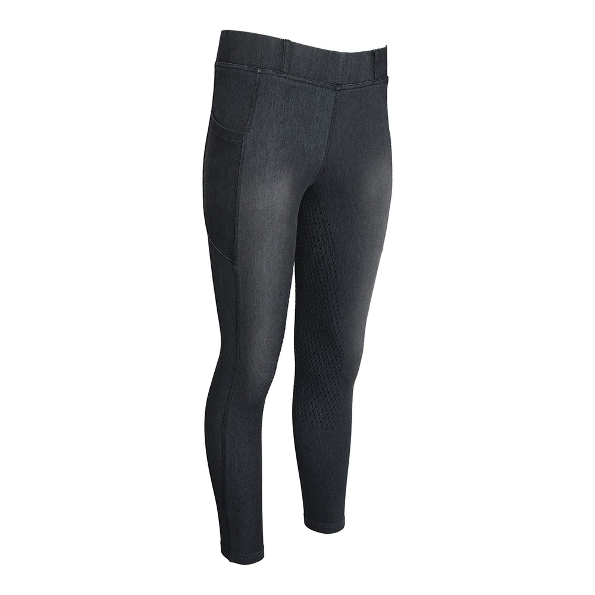 Equine Couture Ladies Denim FS Tights with Phone Pocket