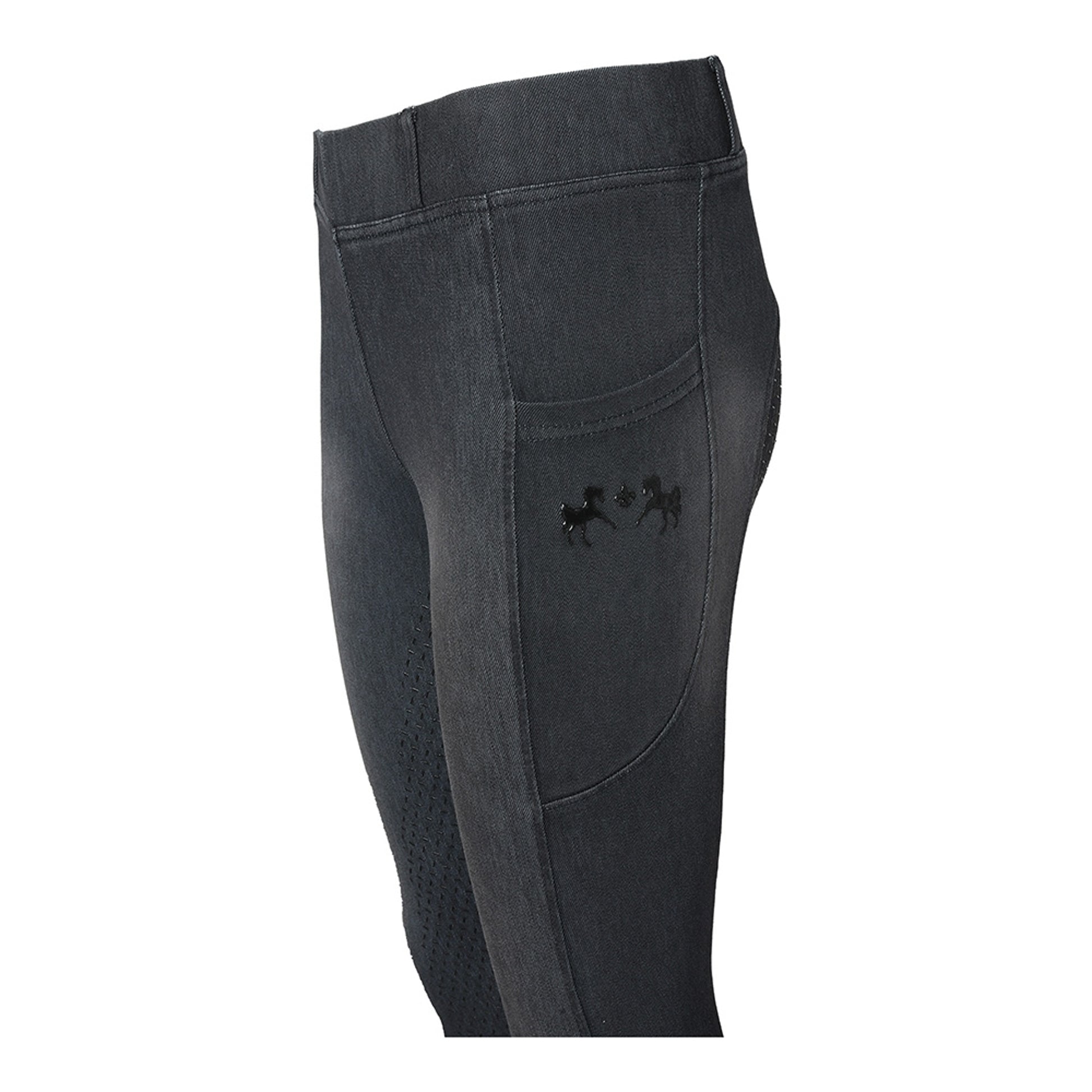 Equine Couture Ladies Denim FS Tights with Phone Pocket