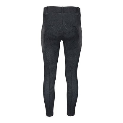 Equine Couture Ladies Denim FS Tights with Phone Pocket