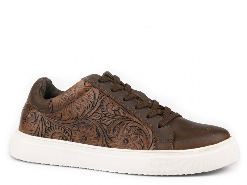 Roper Ladies Leather with Tooled Sidequarter Athletic Shoes
