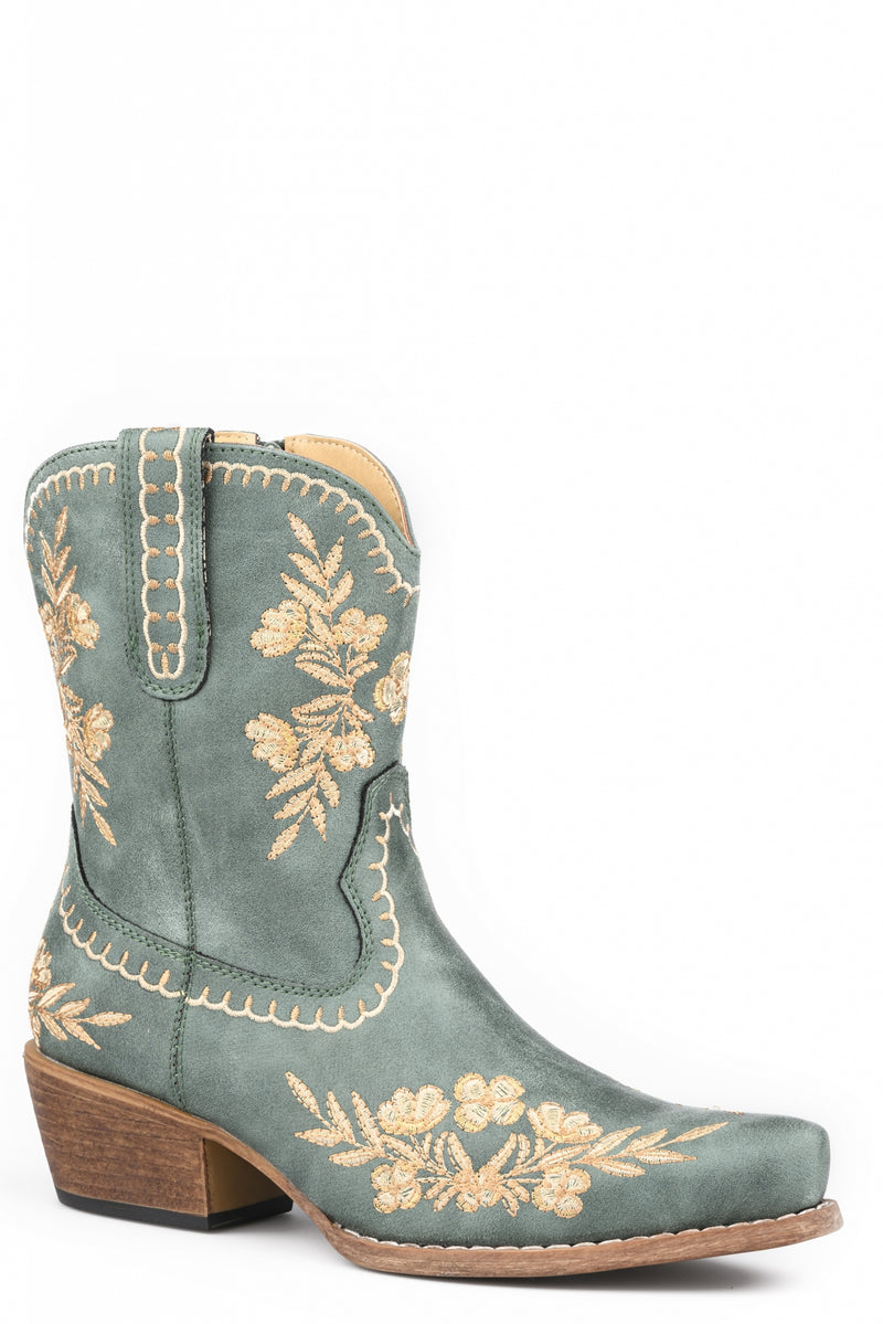 Roper Ladies Turquoise Floral 8" Fashion Boots