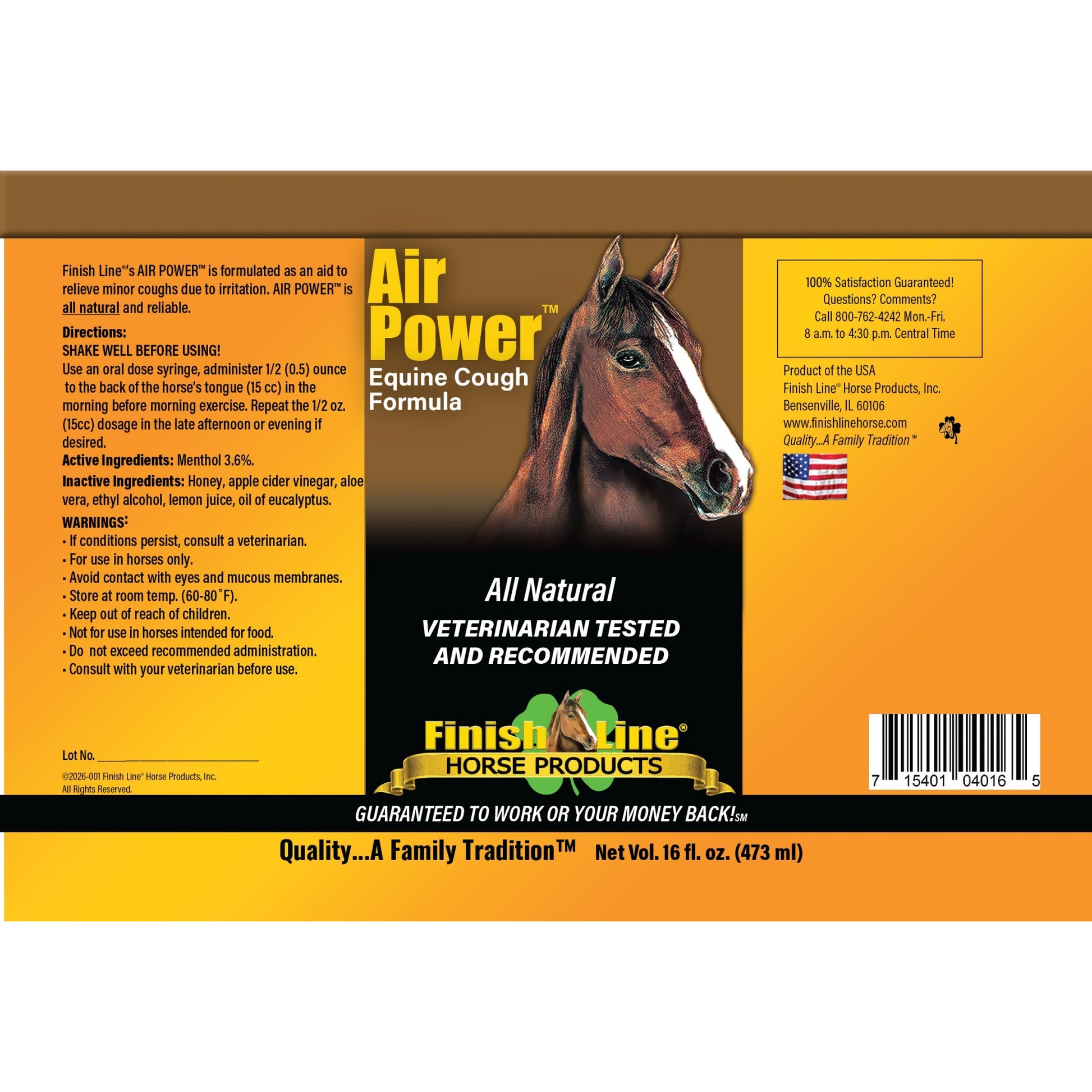 Finish Line Air Power Equine Cough Formula