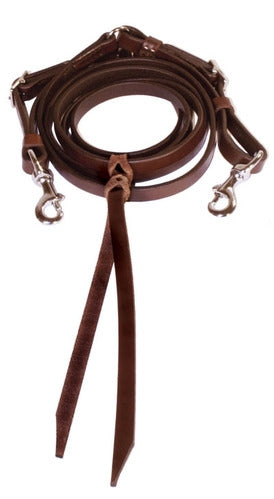 Tucker Adjustable Trail Rein with Brass