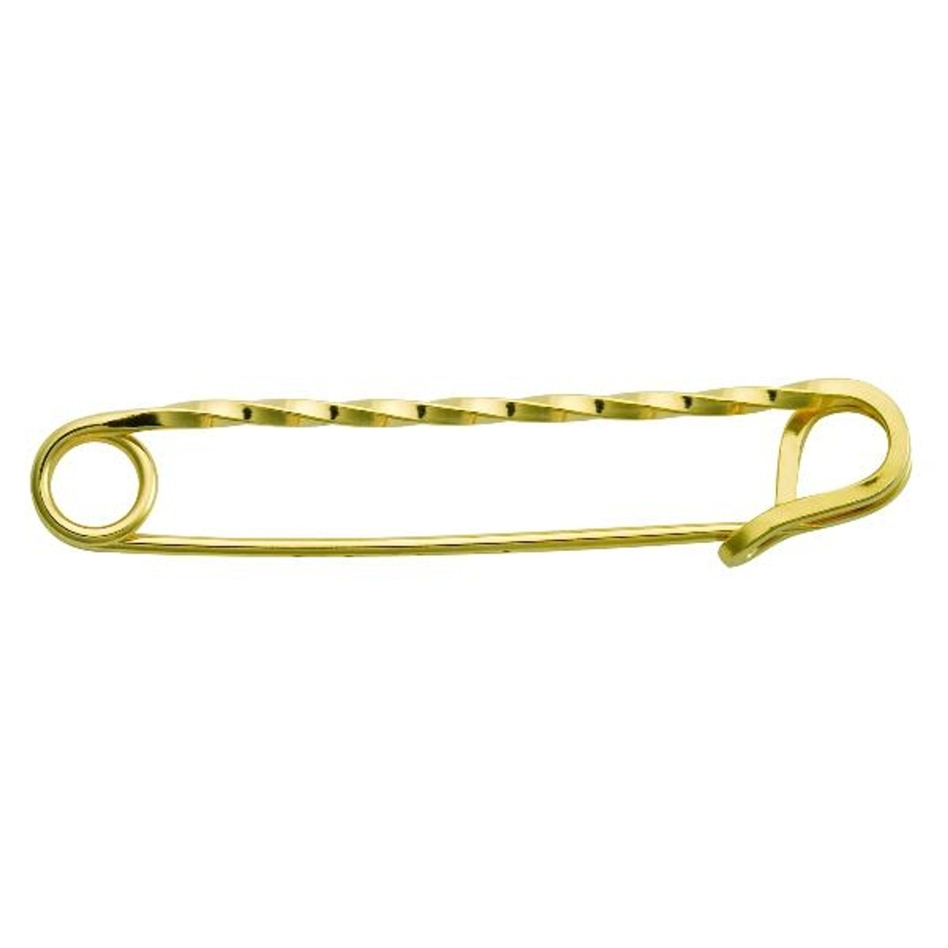 Gold Twisted Stock Pin Gold Plated One Size