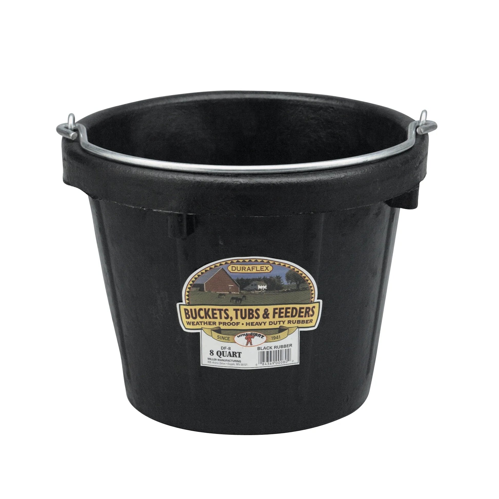 Light Duty Pail Rubber Df 8qt Black