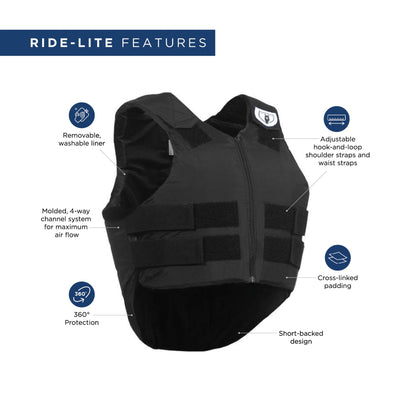 Tipperary Youth Ride-Lite Protective Vest - Taslan Lining