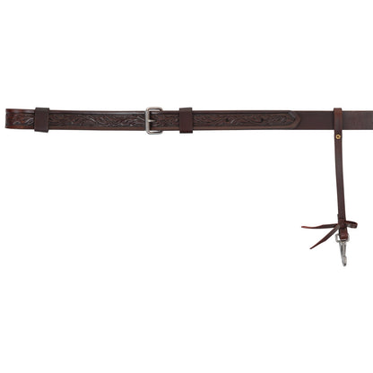 Circle Y Floral Tooled Flank Cinch with Billets