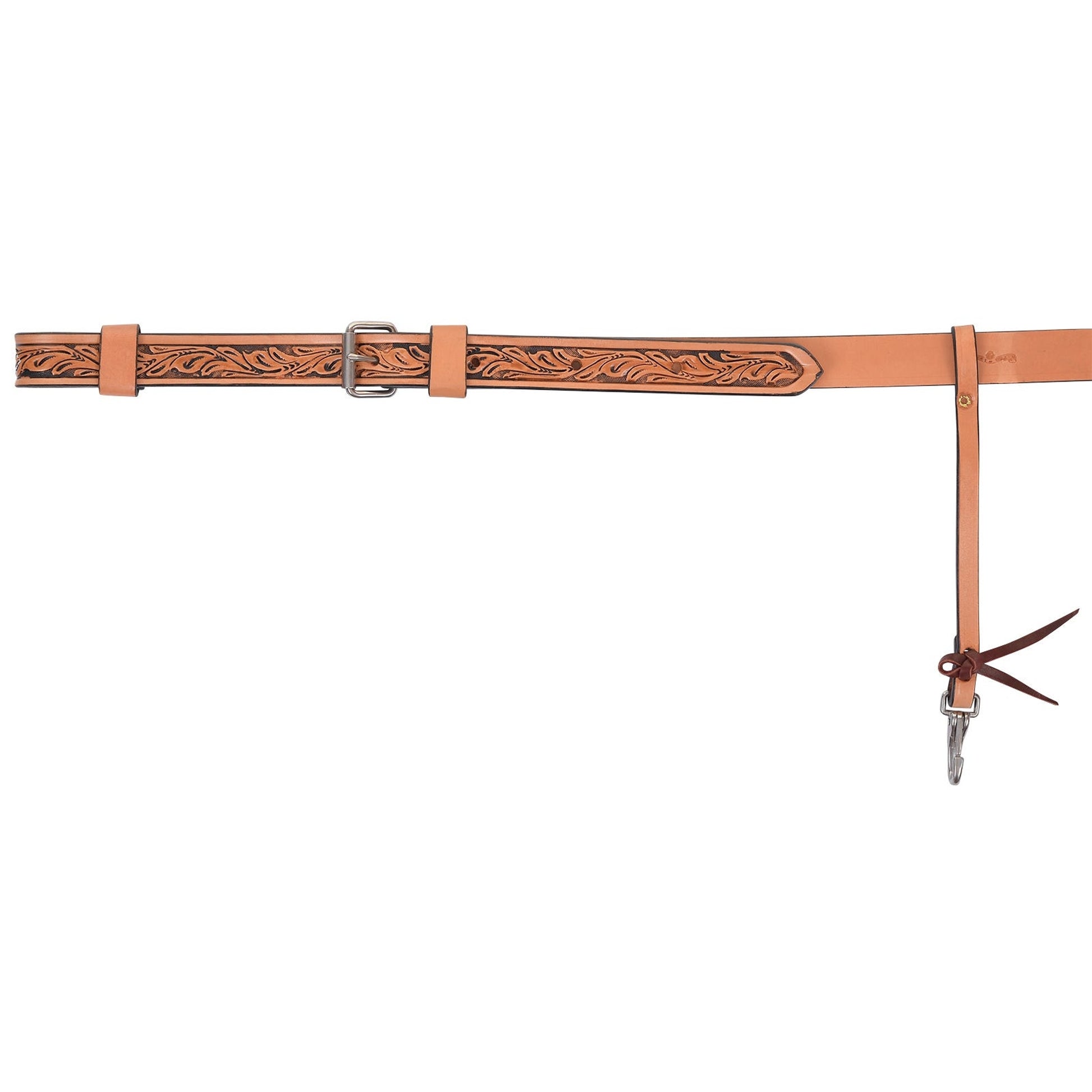Circle Y Floral Tooled Flank Cinch with Billets