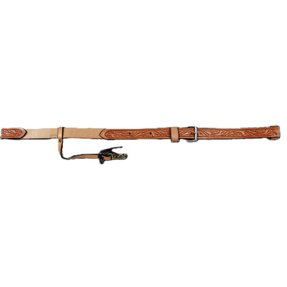 Circle Y Floral Tooled Flank Cinch with Billets