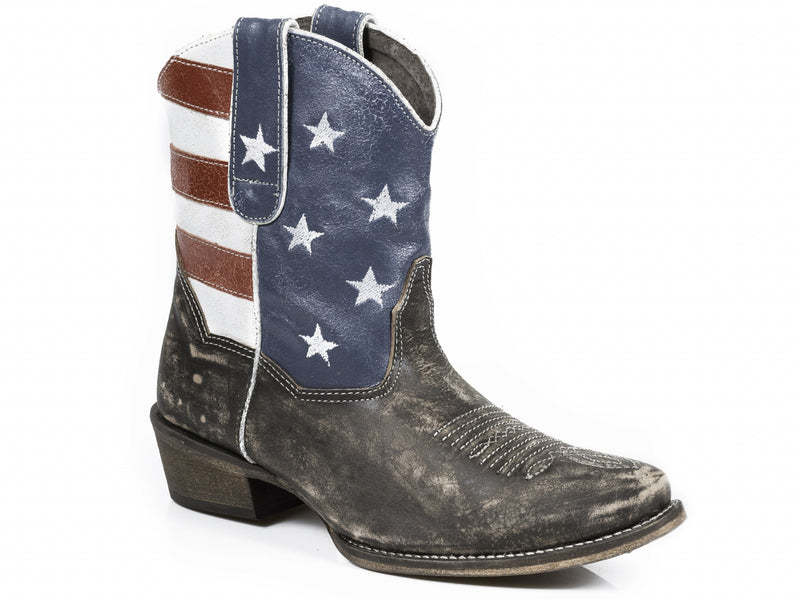 Roper Ladies American Beauty Snip Shorty Boot