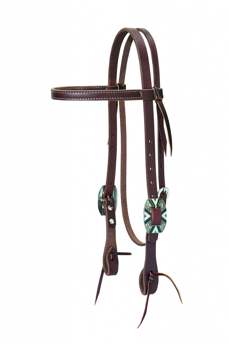 Weaver Working Browband Headstall with Rope Edge