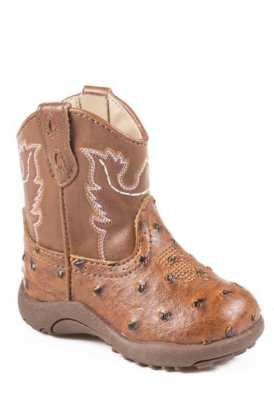 Roper Cowbabies Bumps Infant Tan Boots