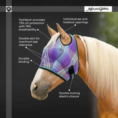 Kensington Fly Mask with 73% UV Protection - Open Top Design